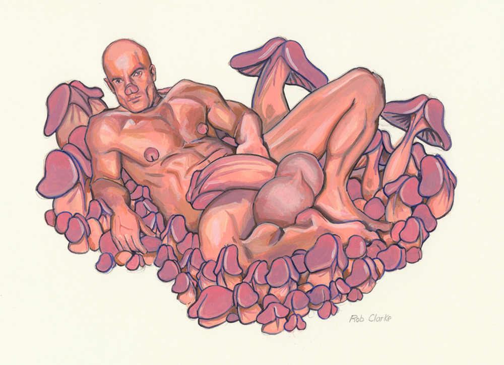 "Penis Planet", 1994, 10"x8", Acrylic & colored pencil, $200