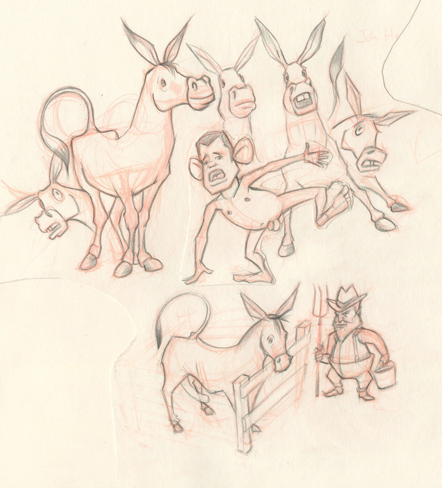 "Donks", 2008, 9"x9", $20
