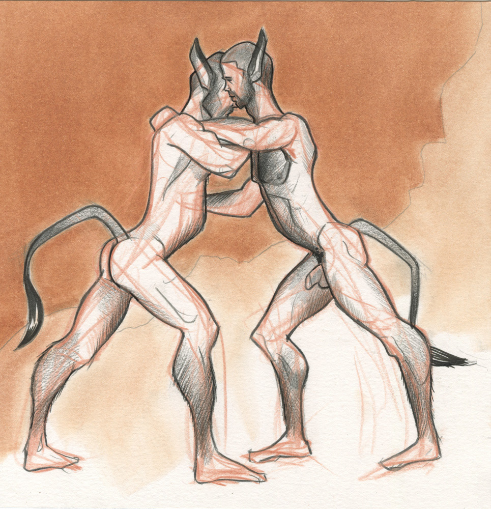 "Donks Wrestling", 2015, 7.5"x7.5", $50