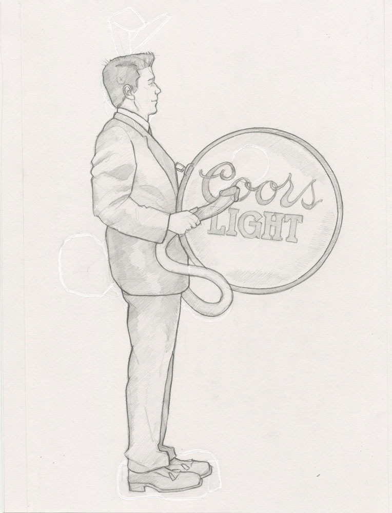 "Drummer Boy", 1993, 8"x10", $10