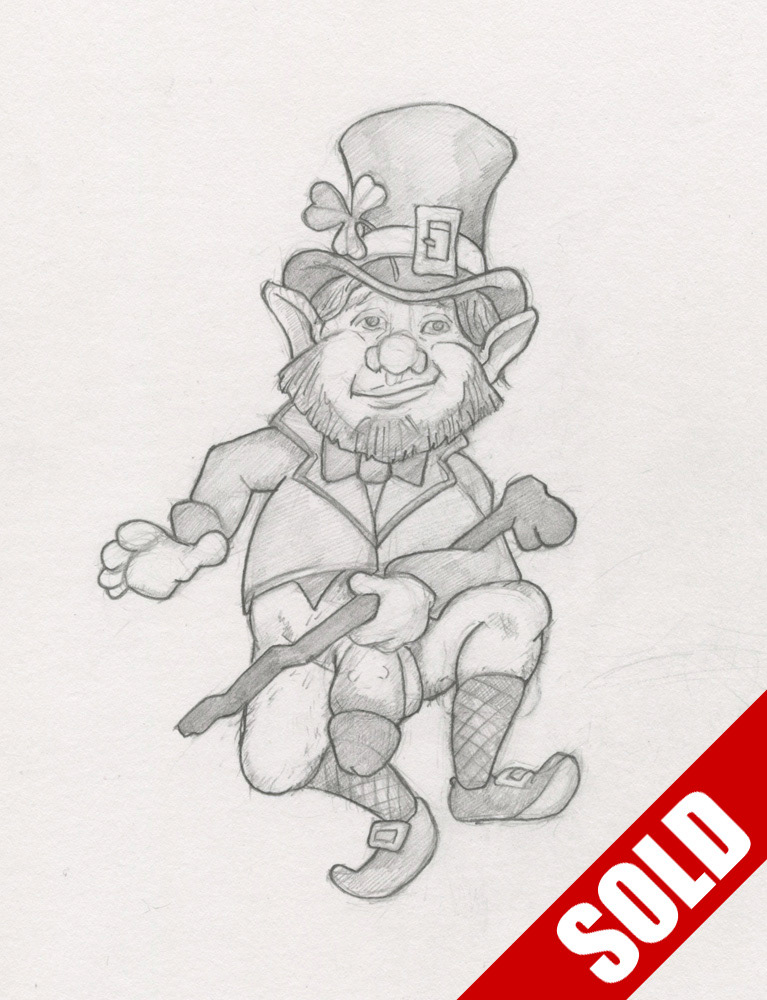 "Leprechaun", 1993, 6"x8", $25