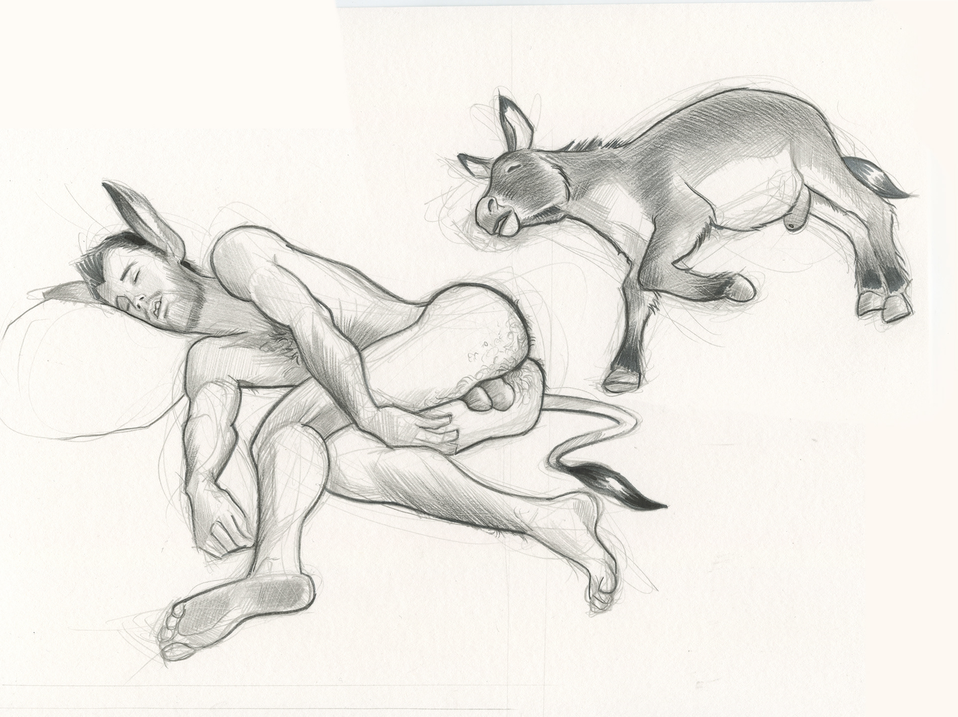 "Sleeping Donk 1", 2015, 12"x9", $150
