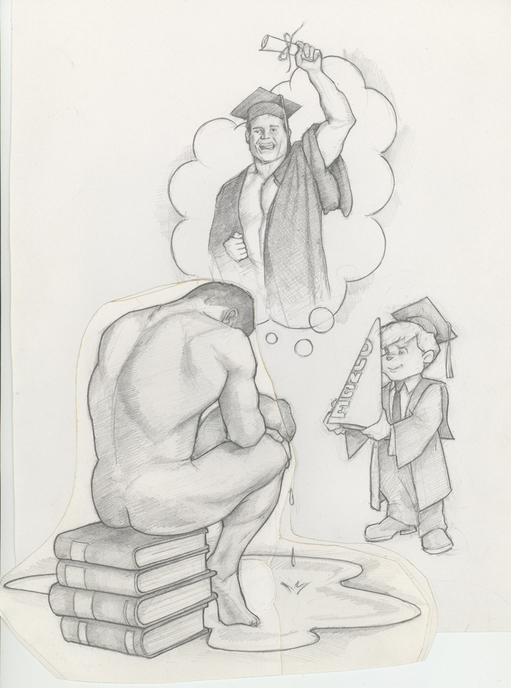 "Dunce", 1993, 8"x10", $20
