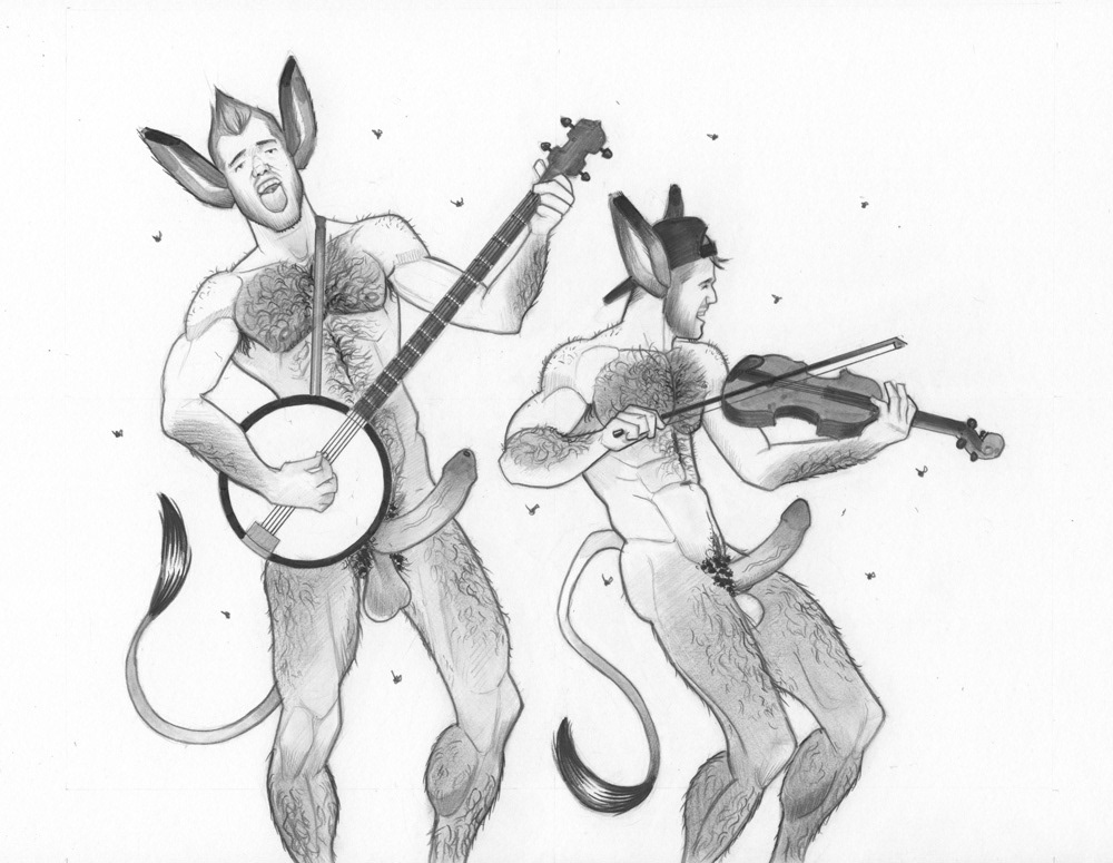 "Banjo & Fiddler", 2016, 8.5"x10", $200