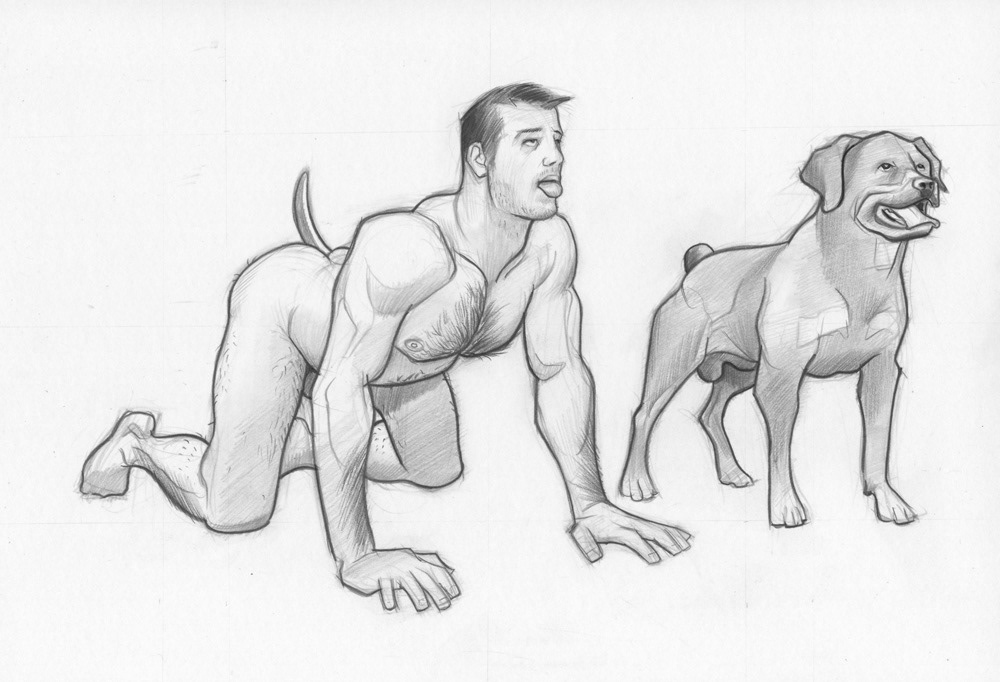 ”Bubbles & Bruiser”, 2013, 12"x9", $150