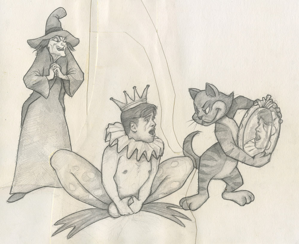 "The Prince Sees His Reflection", 1993, 10"x8", $20