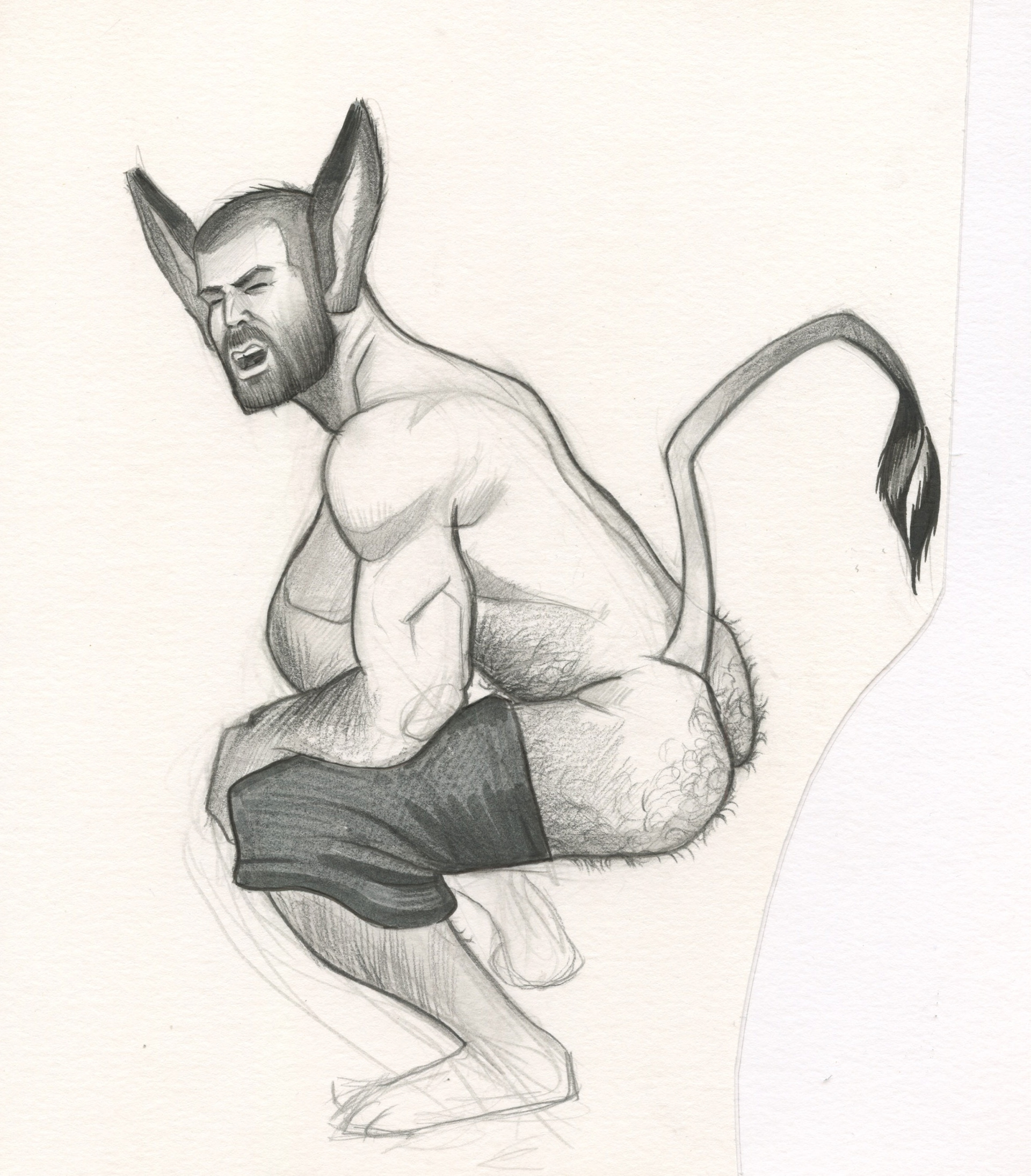 "Donk Shitting", 2015, 8"x9", $75