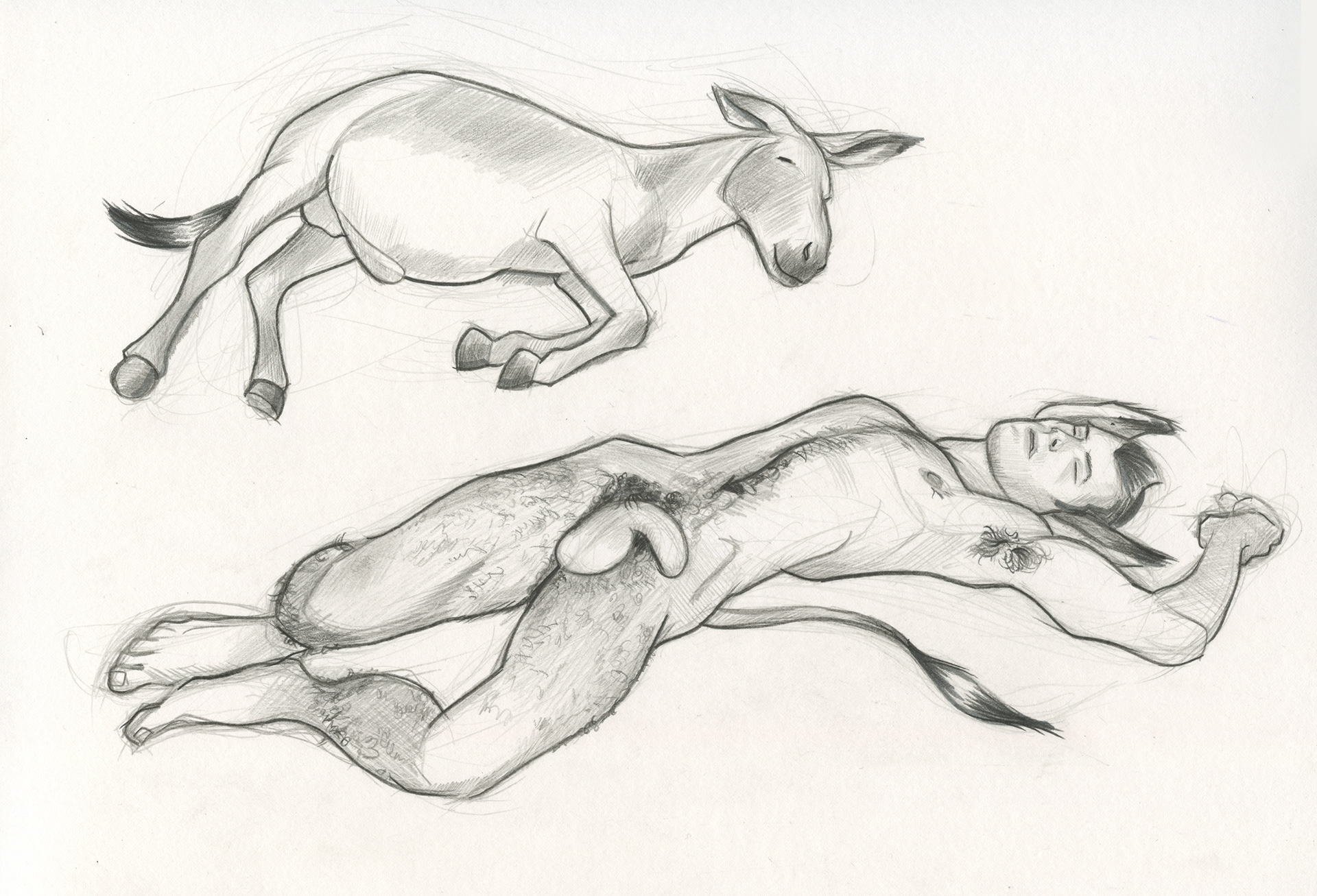 "Sleeping Donk 3", 2015, 12"x9", $150