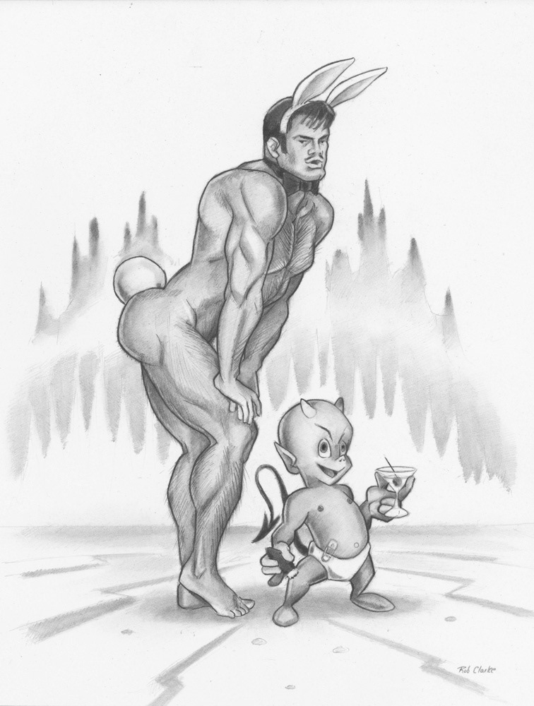 Red Hot and Bunny, 8.5"x11", 2003, $100