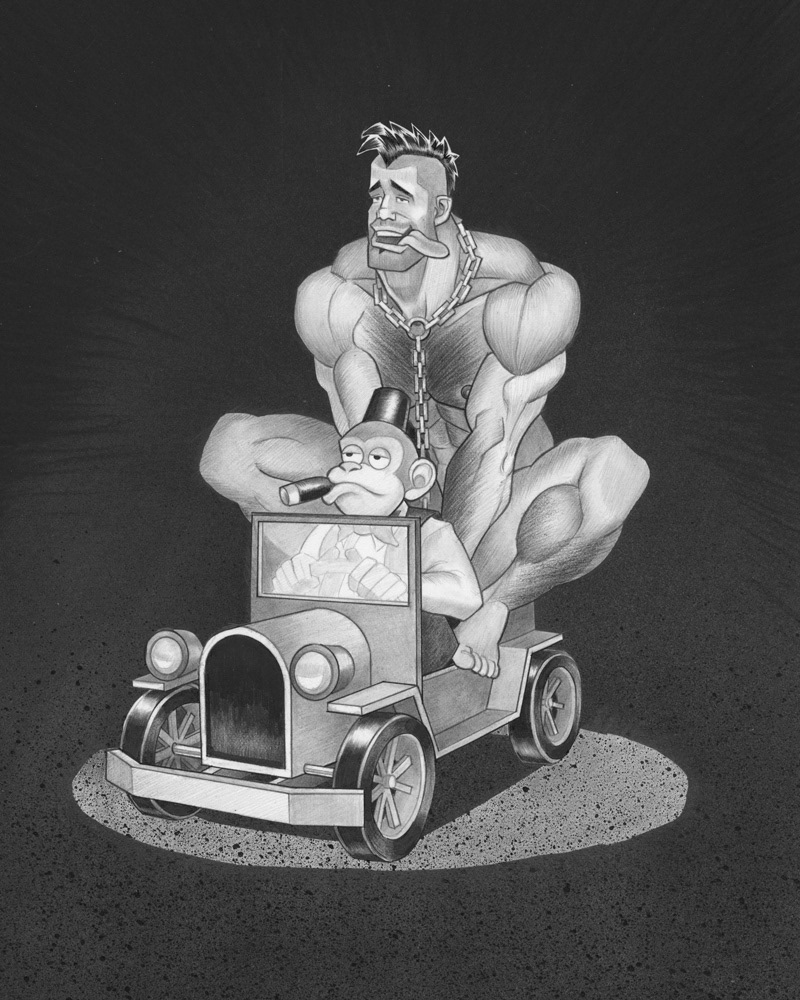 Joy Riding, 2011, 8" x 10", $300
