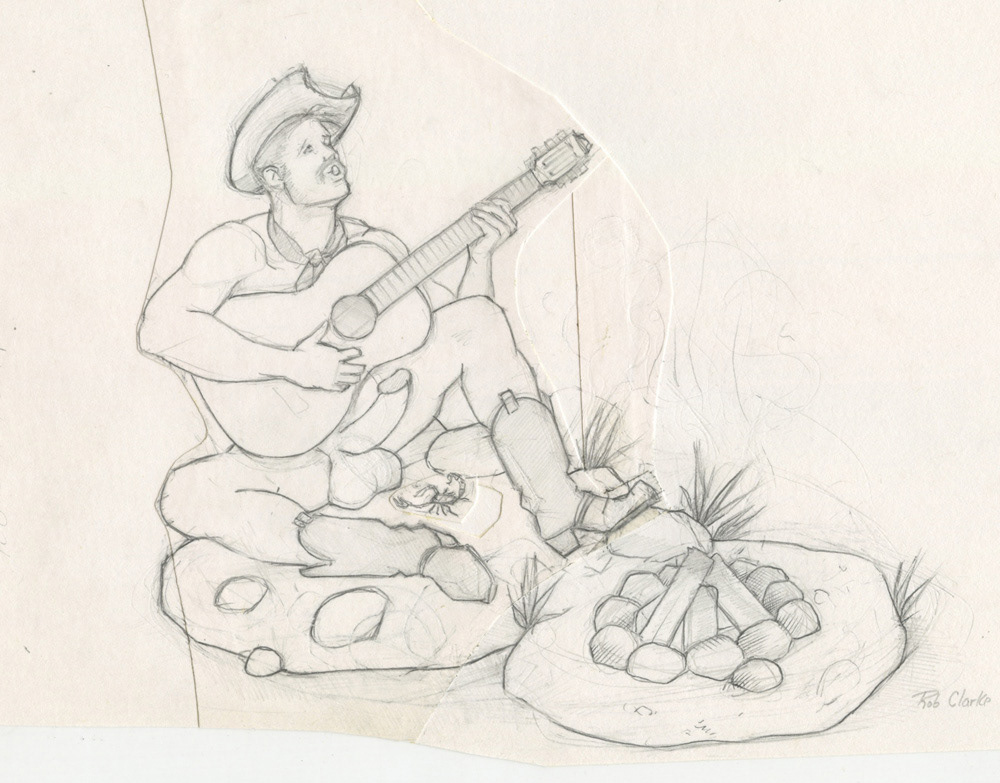 "Johnny Guitar", sketch, 1997, $20