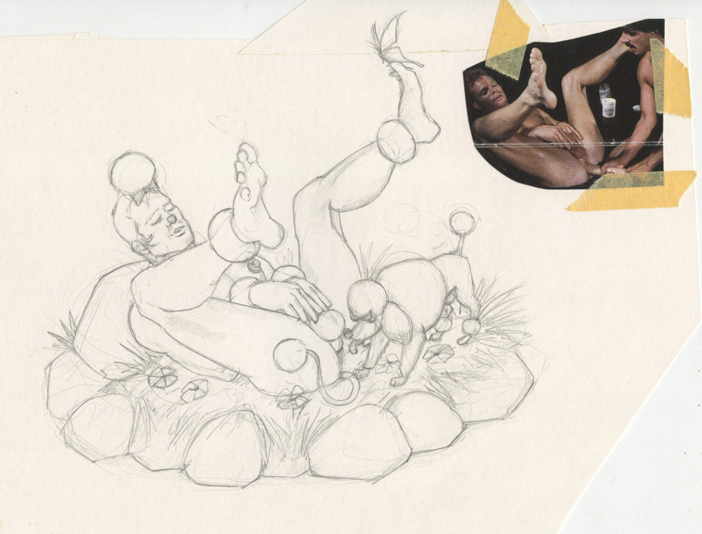 "Bijoux & Balzac", sketch, 1995, 10"x8", $20