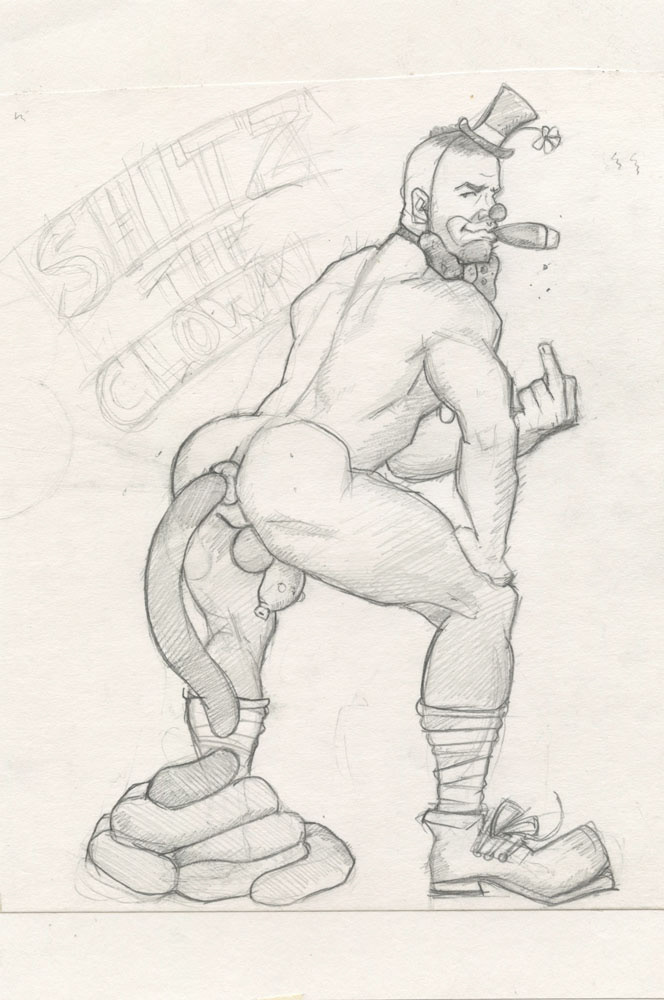 "Shitz the Clown", 2010, 6.5"x9.5", $50