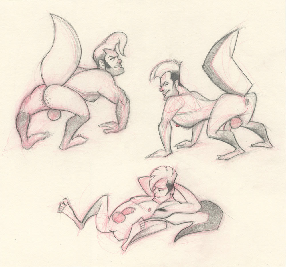"Skunks", 2008, 12"x9", $30