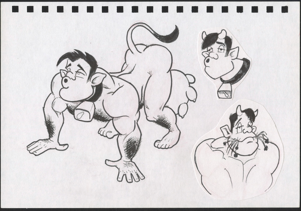 "Cowboi Montage", 2000, 10"x7", $50