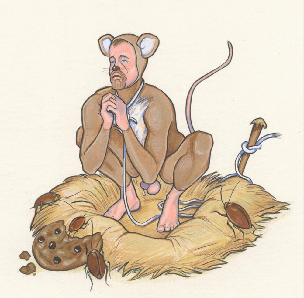 "Mouseboy Pleading", 1995, 8"x8", $100