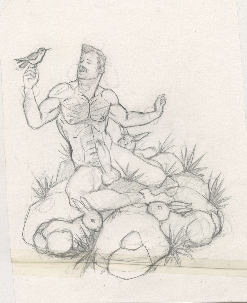 "Snow White sketch", 1994, 7"x8.5", $20
