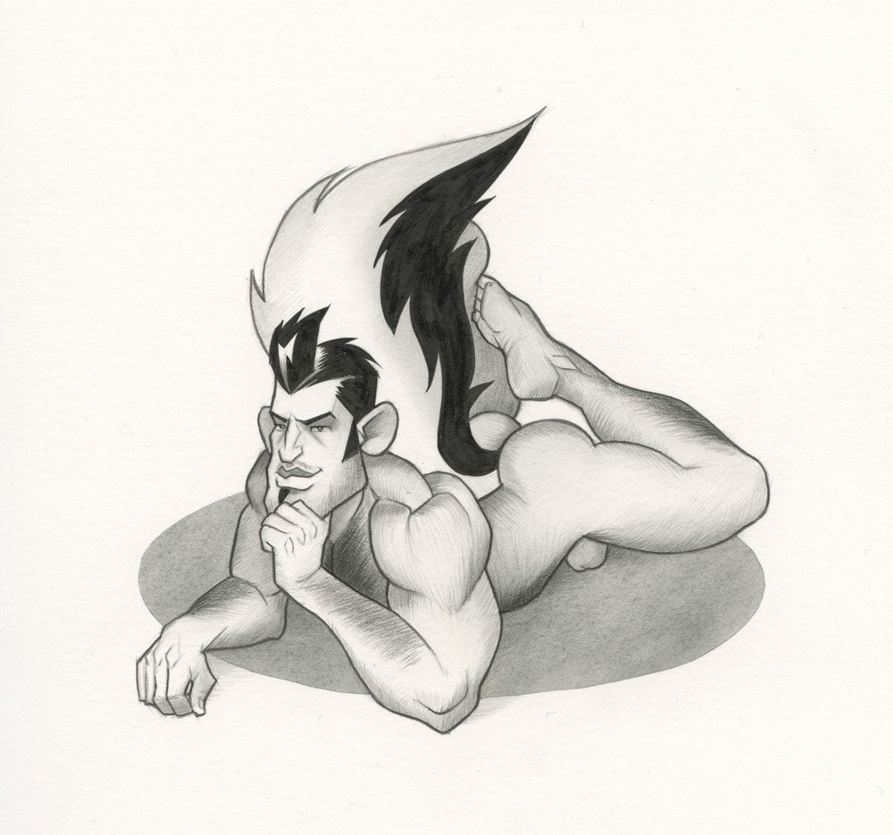 Skunk Thinkin', 8"x8", 2005, $150