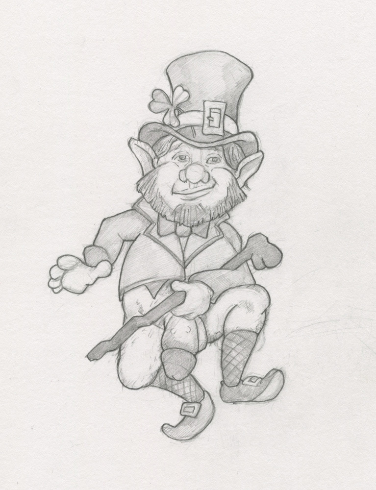 "Leprechaun", 1993, 6"x8", $25