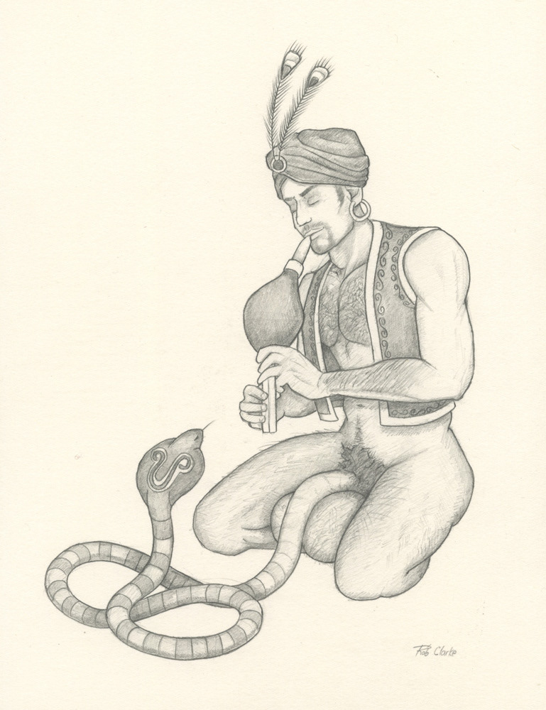 "Snake Charmer", 1993, 8.5"x11", $75