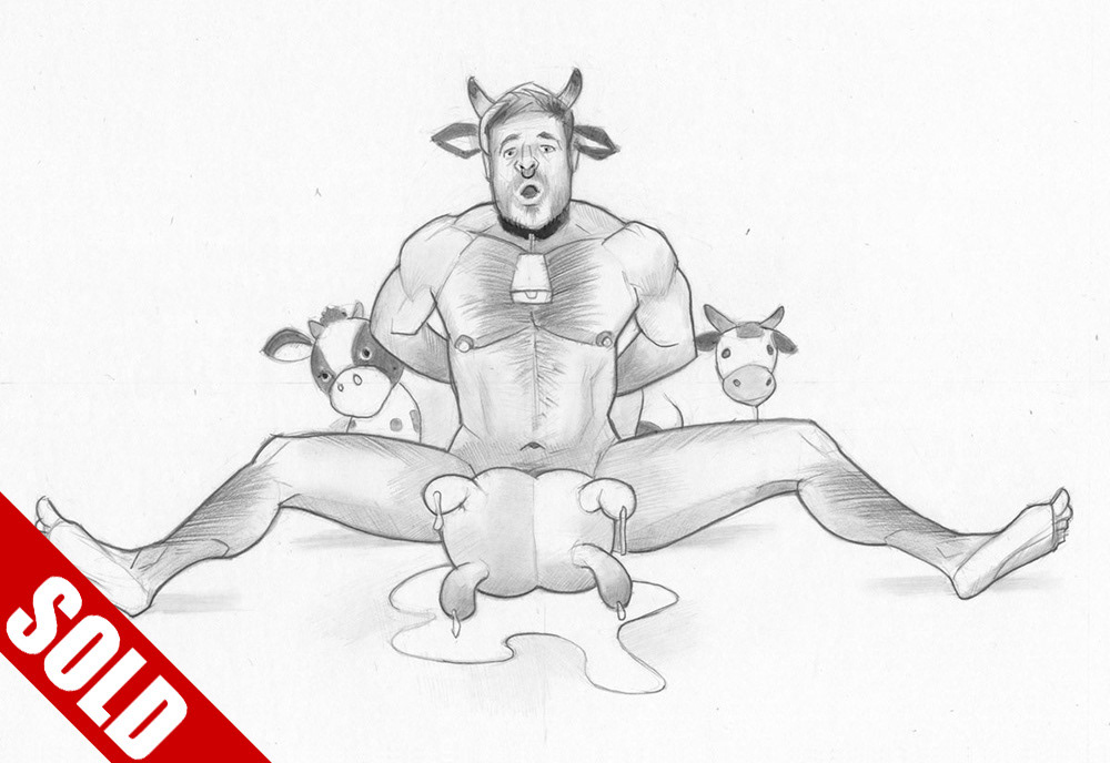 "Udderly Ridiculous", 2022, 12"x9"