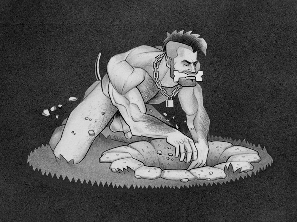 Diggin', 2011, 8" x 6", $200