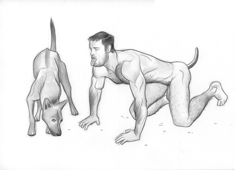 ”Maximillian & Mooner”, 2013, 12"x9", $150
