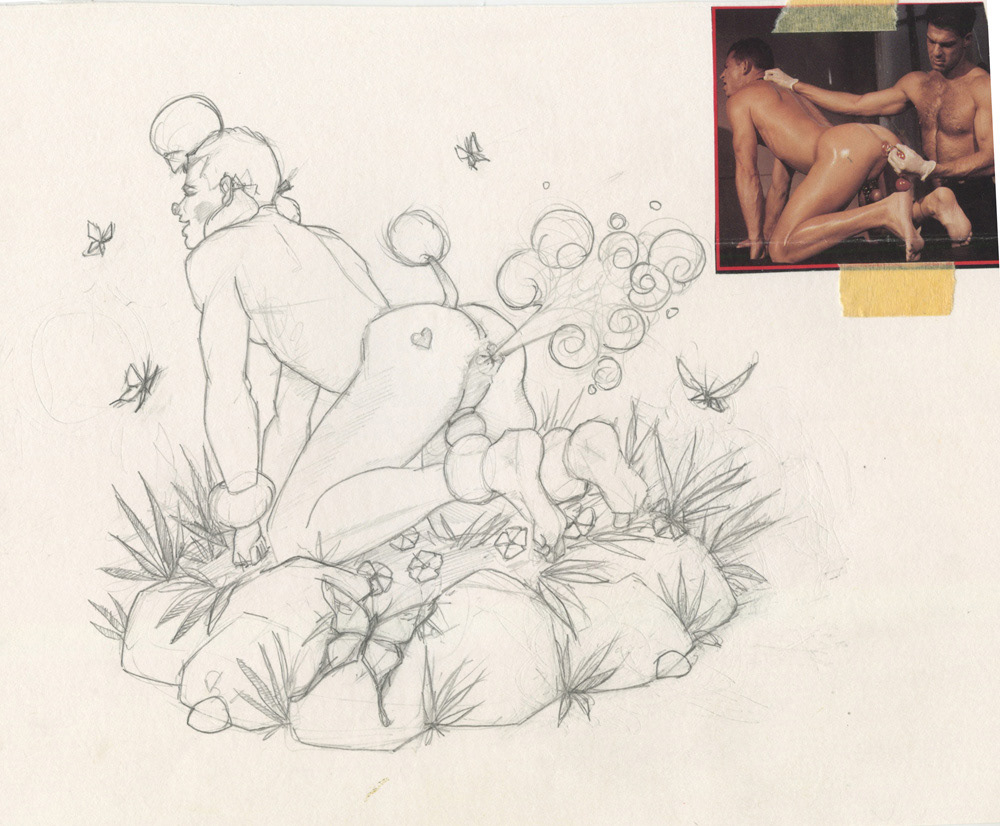 "Pets de chien", sketch, 1995, 10"x7", $20