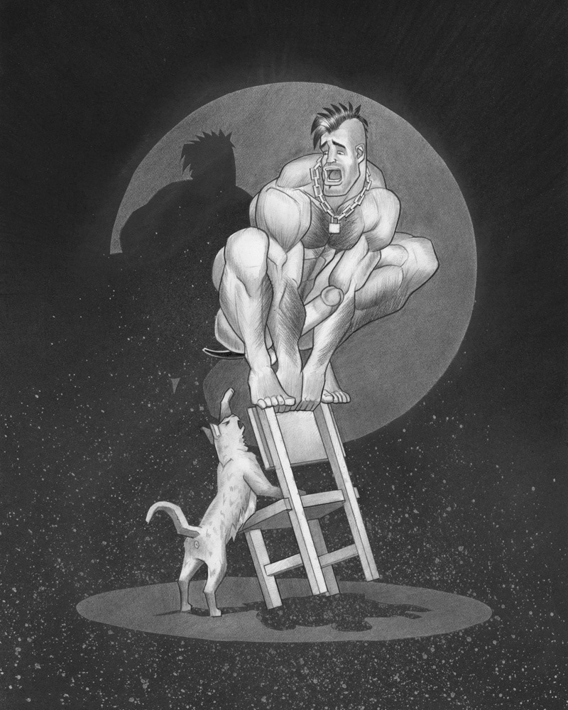Fraidy Cat, 2011, 8"x10", $300