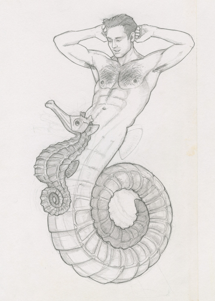 "International Male Seahorse", 1995, 7.5"x10", $40