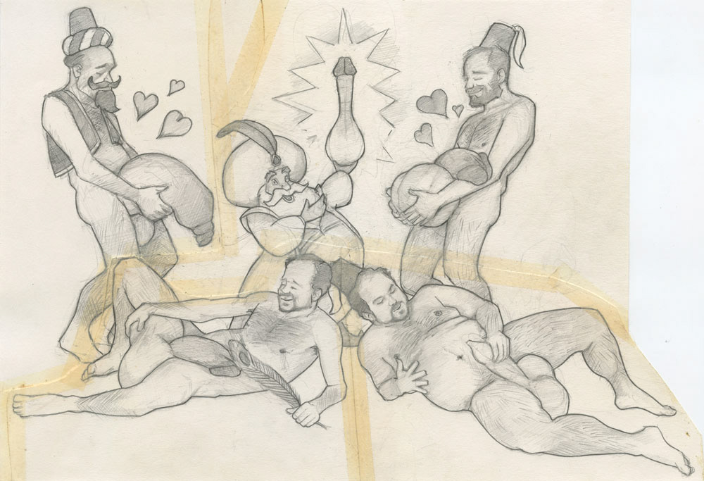 "The Sultan's Harem", 1993, 13"x9", $50