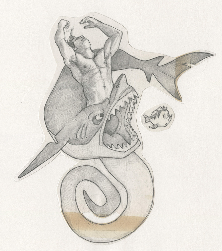 "Shark Week", 1994, 9.5"x11, $75