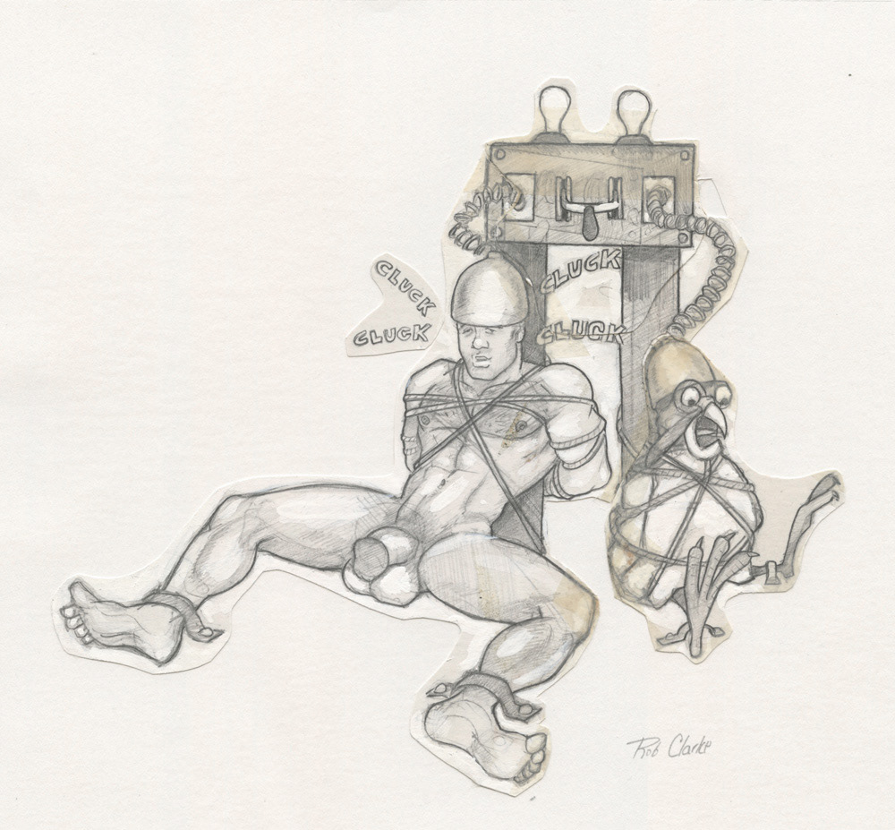 "Cluck-o-matic v2", 1993, 9.5"x9", $75