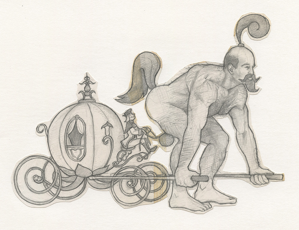 "Carriage Horse", 1994, 12"x9", $100