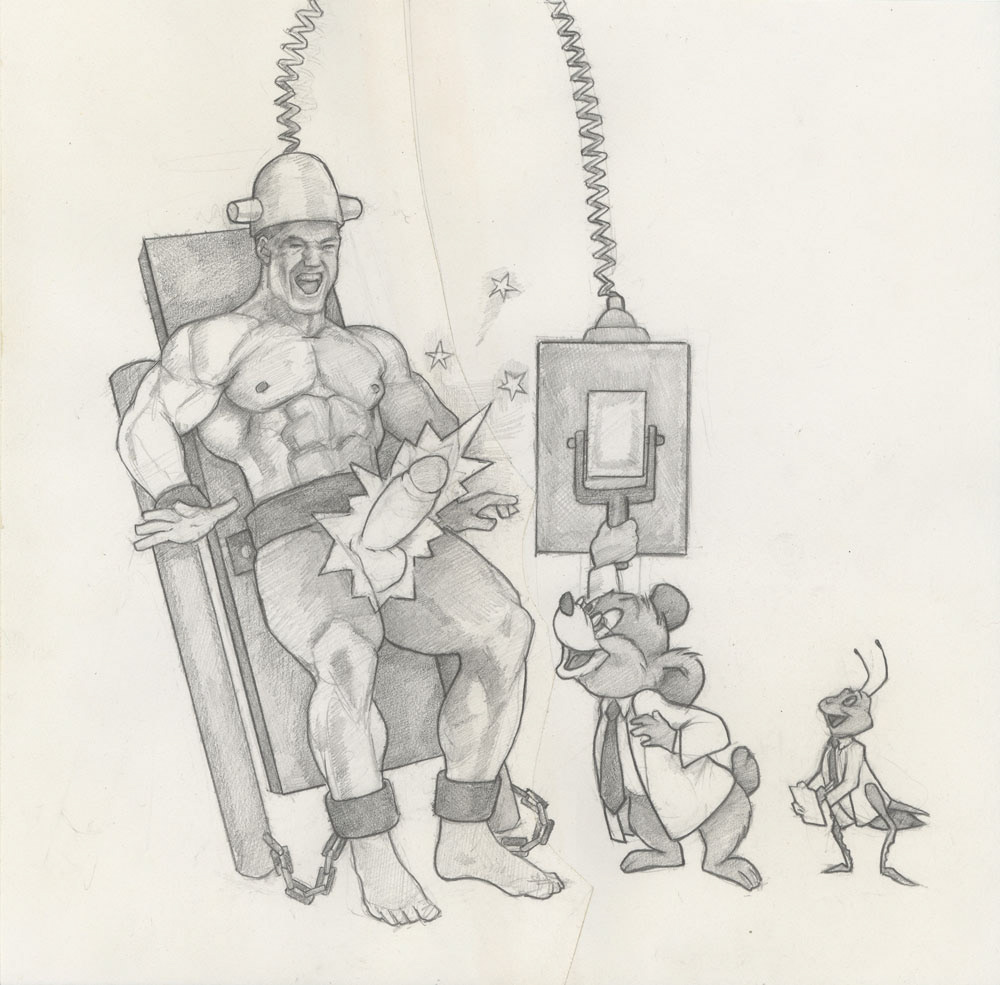"Shock Therapy", 1993, 10"x10", $75