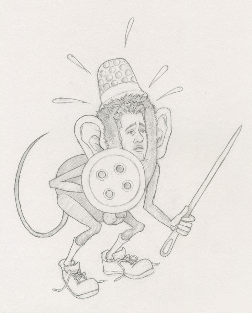 "Soldier Mouse", 1992, 8"x9", $30