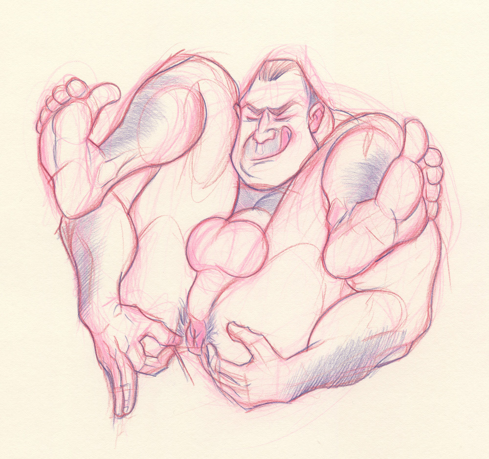"Brute Fingering HImself", 2008, 10"x10", $25