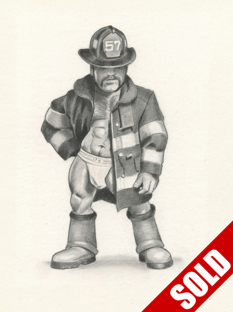 "Fireman"", 2003, 6"x8", $150