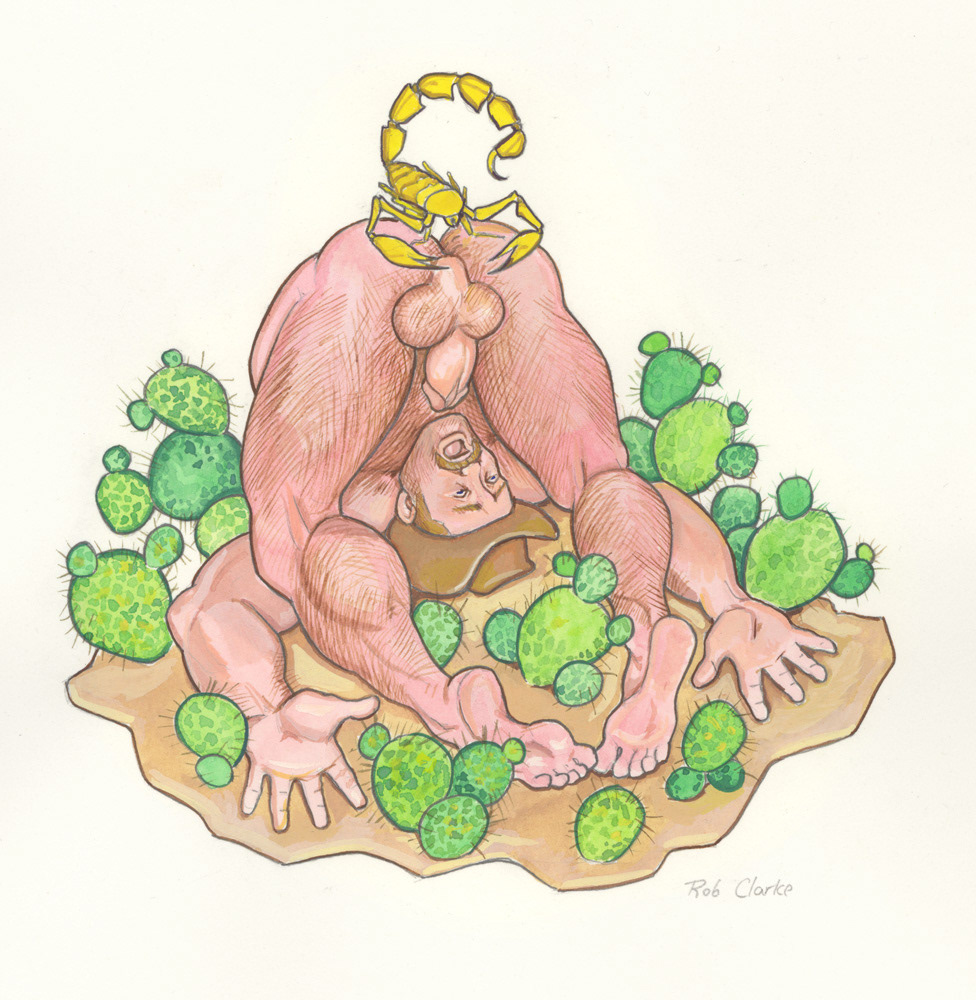 Scorpioned, 1997, 10"x8", $200