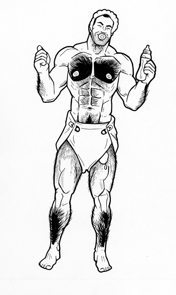 "Diaper Dude", 2001, 8"x10", $150