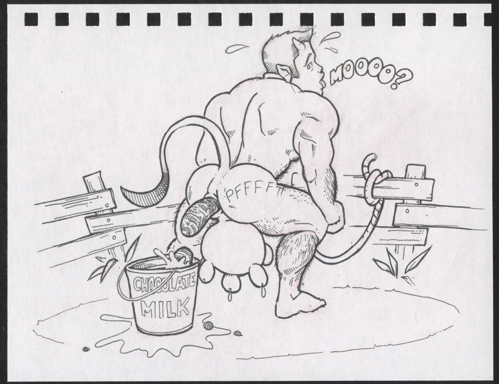 "Cowboi Making Chocolate Milk", 2000, 9"x13", $50