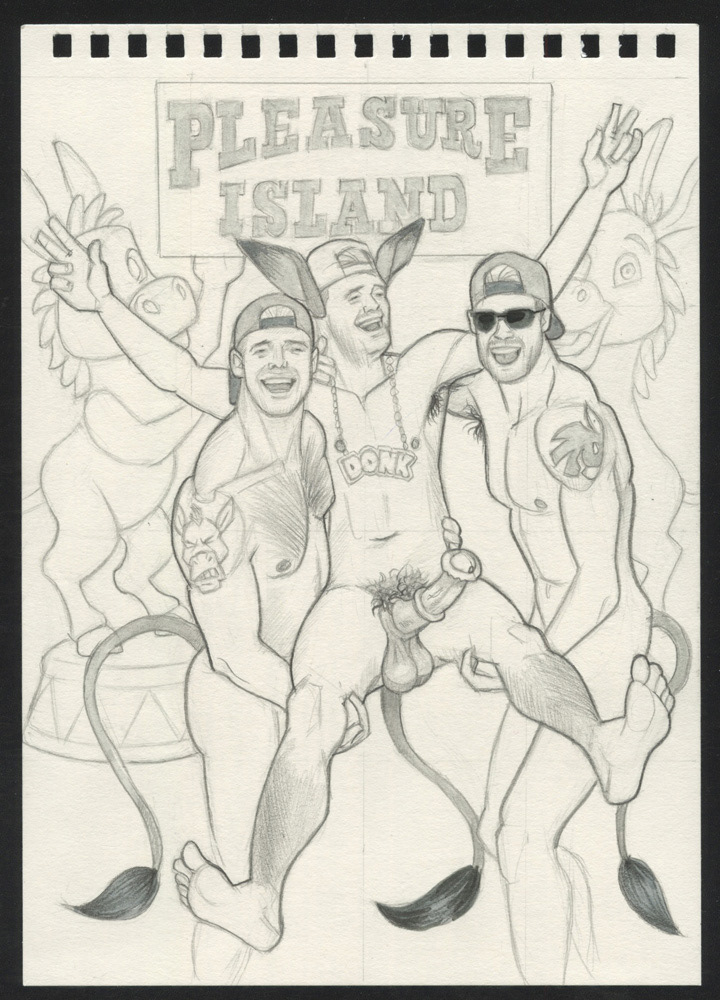 Page #1, Every year there are more and more tech bros added to the usual mix of frat boys and bachelor party-goers. 2026, 6"x8", $300