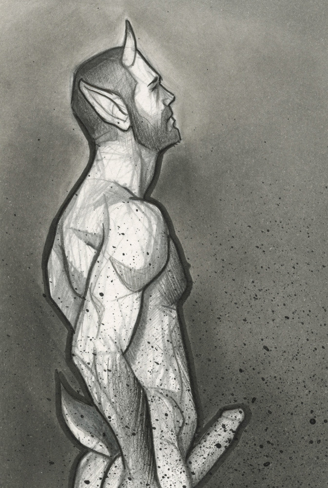 "Satyr", 2015, 4"x6", $50