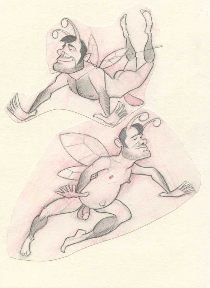 "Two Fairies", 2008, 6"x8", $20