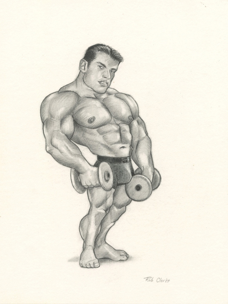 "Dumbbells", 2003, 6"x8", $100