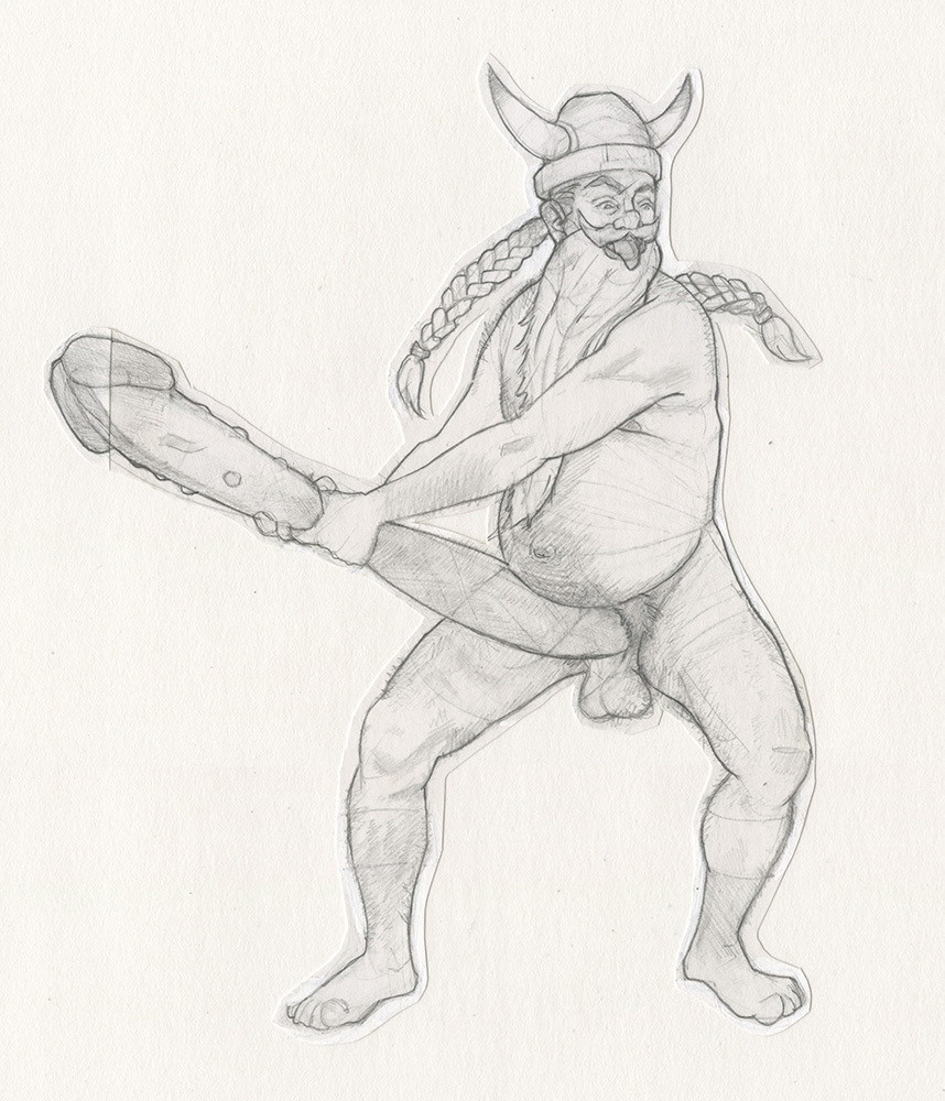 "Thor", 1993, 8"x11", $30