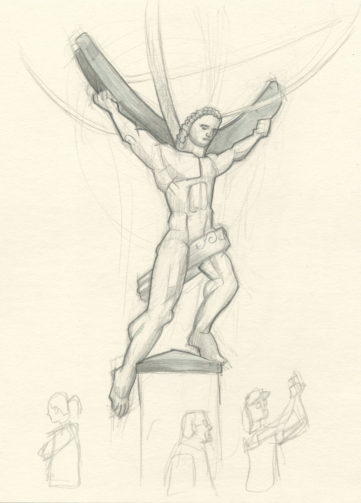 "Atlas", Rockefeller Center, 2025, 6"x8", $100