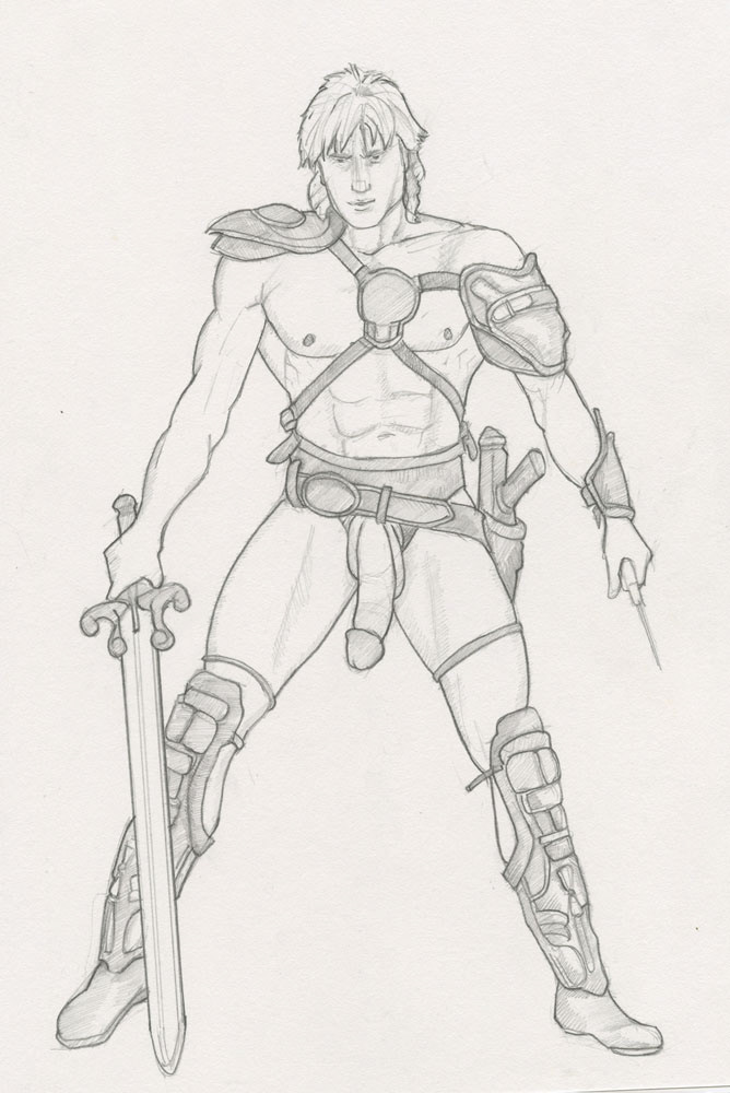"He Man", 1993, 7"x10", $30