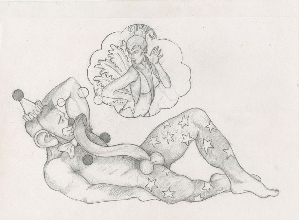 "The Tease", 1993, 10.5"x8", $20
