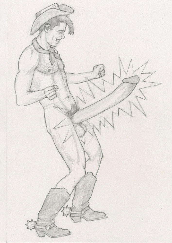 "Big-Dicked Tex 1", 1993, 7.5"x10", $20